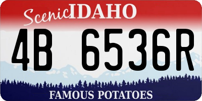 ID license plate 4B6536R
