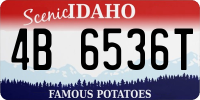 ID license plate 4B6536T