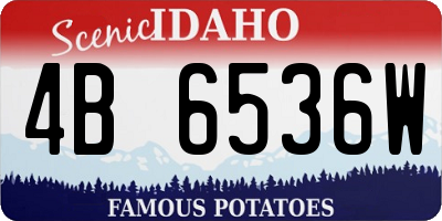 ID license plate 4B6536W