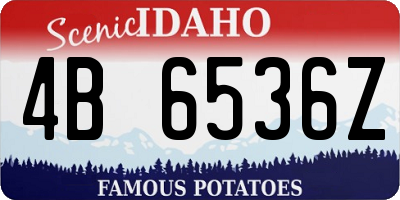 ID license plate 4B6536Z