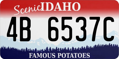 ID license plate 4B6537C