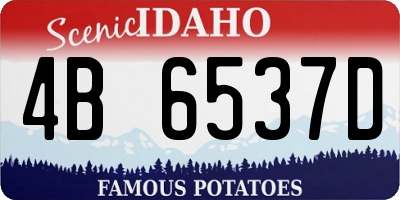 ID license plate 4B6537D