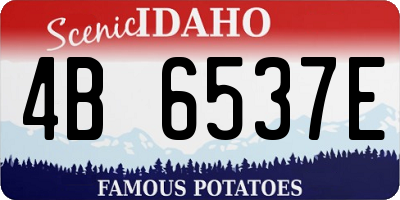 ID license plate 4B6537E
