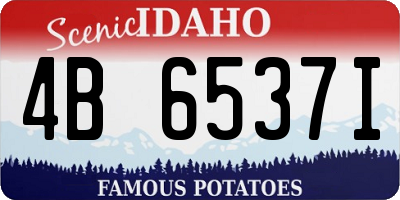 ID license plate 4B6537I