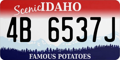 ID license plate 4B6537J