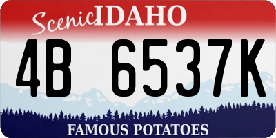 ID license plate 4B6537K