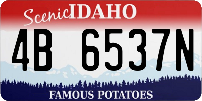 ID license plate 4B6537N