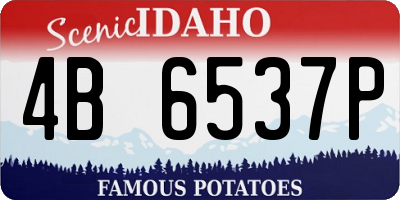 ID license plate 4B6537P