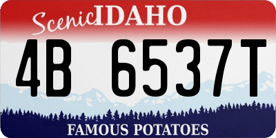 ID license plate 4B6537T