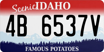 ID license plate 4B6537V