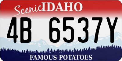 ID license plate 4B6537Y