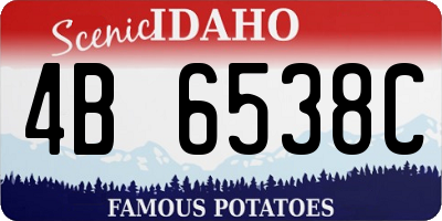 ID license plate 4B6538C