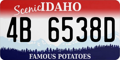 ID license plate 4B6538D
