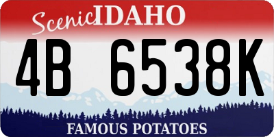 ID license plate 4B6538K