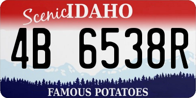 ID license plate 4B6538R