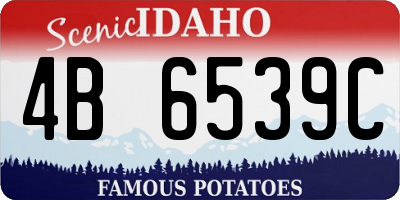 ID license plate 4B6539C