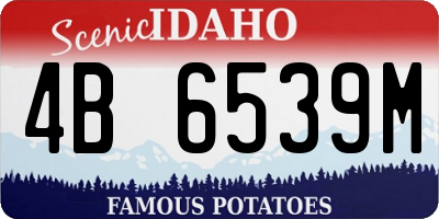 ID license plate 4B6539M