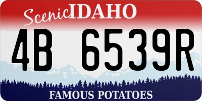 ID license plate 4B6539R