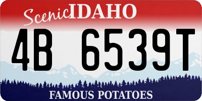 ID license plate 4B6539T