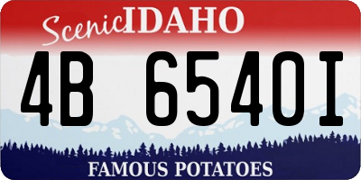 ID license plate 4B6540I
