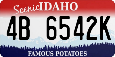 ID license plate 4B6542K