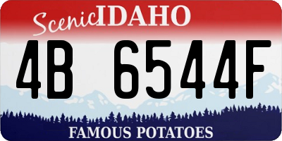 ID license plate 4B6544F