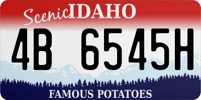 ID license plate 4B6545H