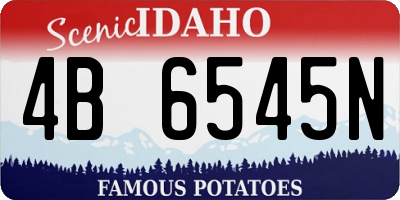 ID license plate 4B6545N