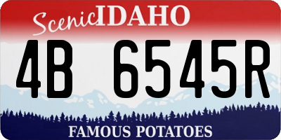 ID license plate 4B6545R