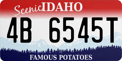 ID license plate 4B6545T