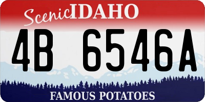 ID license plate 4B6546A