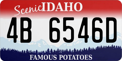 ID license plate 4B6546D