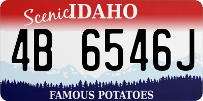 ID license plate 4B6546J