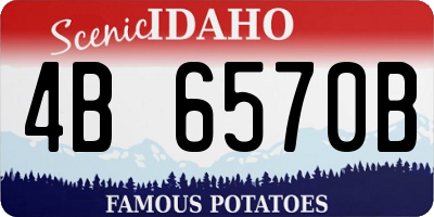 ID license plate 4B6570B