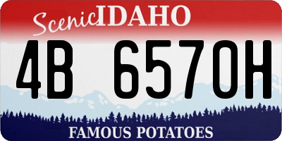 ID license plate 4B6570H