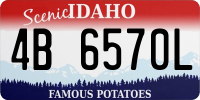 ID license plate 4B6570L