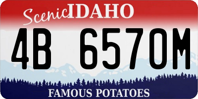 ID license plate 4B6570M