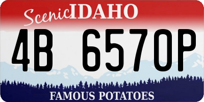 ID license plate 4B6570P