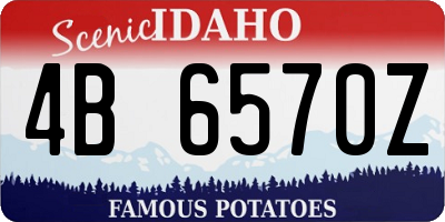 ID license plate 4B6570Z