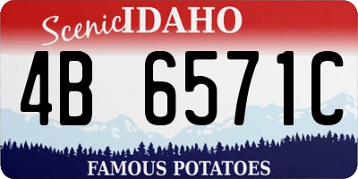 ID license plate 4B6571C