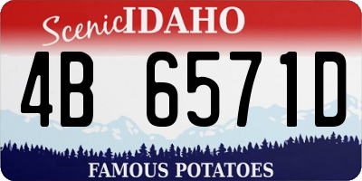 ID license plate 4B6571D