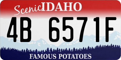 ID license plate 4B6571F