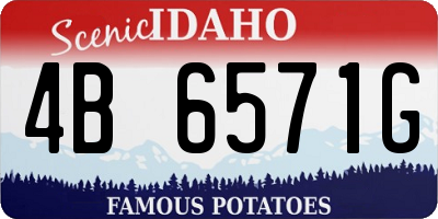 ID license plate 4B6571G