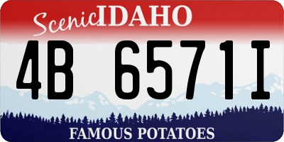 ID license plate 4B6571I