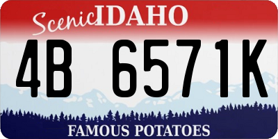 ID license plate 4B6571K