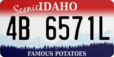 ID license plate 4B6571L
