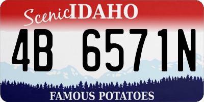 ID license plate 4B6571N