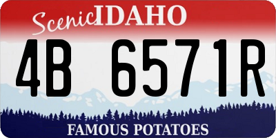 ID license plate 4B6571R