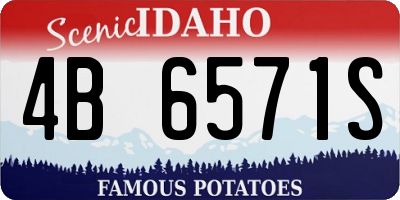 ID license plate 4B6571S