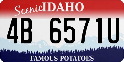 ID license plate 4B6571U